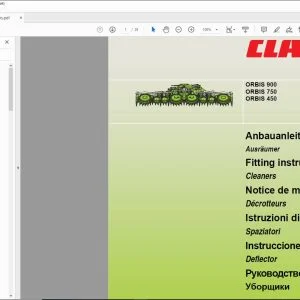 CLAAS Forage Harvesters ORBIS 900 750 450 Cleaners Fitting instructions Manual_DE_EN_FR_IT_ES - PDF DOWNLOAD