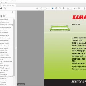 CLAAS Forage Harvesters PICK UP 300 Centre sensing wheel Fitting Instructions Manual_DE_FR_EN_IT_ES_RU