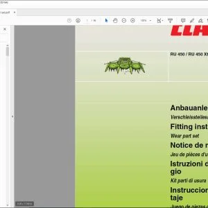 CLAAS Forage Harvesters RU 450 Xtra Wear part set Fitting instructions Manual_DE_EN_FR_IT_ES - PDF DOWNLOAD