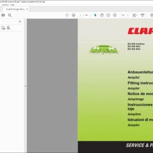 CLAAS Forage Harvesters RU 600 Contour RU 600 Xtra  RU 450 Xtra Autopilot Fitting instructions Manual_DE_EN_FR_IT_ES_FR - PDF DOWNLOAD