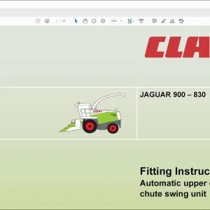 CLAAS JAGUAR 900 – 830 Automatic upper discharge chute swing unit Fitting instructions Manual - PDF DOWNLOAD