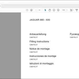CLAAS JAGUAR 980 - 930 CAM PILOT Fitting Instructions Manual_DE_EN_FR_IT_ES_RU - PDF DOWNLOAD
