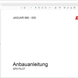 CLAAS JAGUAR 980 - 930 GPS PILOT Anbauanleitung Fitting Instructions Manual_DE_EN_FR_IT_ES_RU - PDF DOWNLOAD