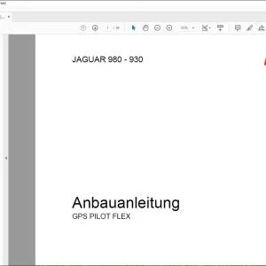 CLAAS JAGUAR 980 - 930 GPS PILOT FLEX Anbauanleitung Fitting Instructions Manual_DE_EN_FR_IT_ES_RU - PDF DOWNLOAD