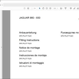 CLAAS JAGUAR 980 - 930 GPS PILOT FLEX Fitting Instructions Manual_DE_EN_FR_IT_ES_RU - PDF DOWNLOAD