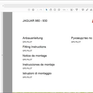 CLAAS JAGUAR 980 - 930 GPS PILOT Fitting Instructions Manual_DE_EN_FR_IT_ES_RU - PDF DOWNLOAD