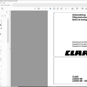 CLAAS LEXION 480 460 - 405 Preparation for the radio installation Fitting instructions Manual_DE_EN_FR - PDF DOWNLOAD