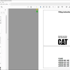 CLAAS LEXION 480  485 470  475 460  465 450  455 Hydraulic reel drive with chaff spreader Fitting instructions Manual - PDF DOWNLOAD