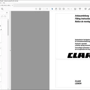 CLAAS LEXION Hydraulic-operated cutterbar spring lockouts  Autopilot Fitting instructions Manual_DE_EN_FR - PDF DOWNLOAD