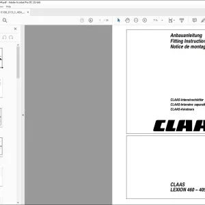CLAAS LEХION 460-405 CLAAS-lntensive separation system (lSS) Fitting instructions Manual_DE_EN_FR - PDF DOWNLOAD