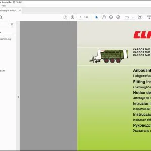 CLAAS Loader Wagons CARGOS 9600 9500 9400 Load weight indicator Fitting Instructions Manual_DE_EN_FR_IT_ES_RU - PDF DOWNLOAD