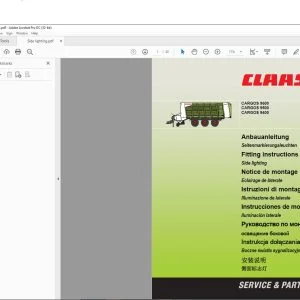 CLAAS Loader Wagons CARGOS 9600 9500 9400 Side lighting Fitting Instructions Manual_DE_EN_FR_IT_ES_RU - PDF DOWNLOAD
