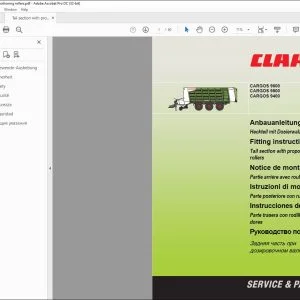 CLAAS Loader Wagons CARGOS 9600 9500 9400  Tail section with proportioning rollers Fitting Instructions Manual_DE_EN_FR_IT_ES_RU  - PDF DOWNLOAD