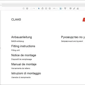 CLAAS Loader Wagons Filling unit Fitting Instructions Manual_DE_EN_FR_IT_ES_RU  - PDF DOWNLOAD