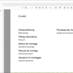 CLAAS Miscellaneous claas Filling unit Fitting instructions Manual_DE_EN_FR_IT_ES_NL_DA  - PDF DOWNLOAD