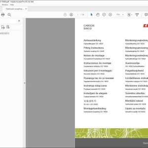 CLAAS Mower CARGOS DISCO Hydraulic coupling ISO 16028 Fitting Instructions Manual - PDF DOWNLOAD
