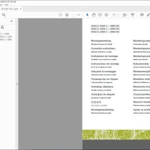 CLAAS Mower DISCO 3600 C  3600 RC 3200 C  3200 RC 2800 C  2800 RC Machine shipment on a pallet Assembly instructions Manual_DE_EN_FR_ES_IT_RU - PDF DOWNLOAD