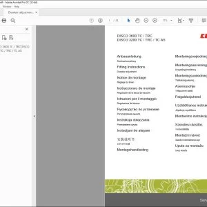 CLAAS Mower DISCO 3600 TC  TRC 3200 TC  TRC  TC AS Drawbar adjustment Fitting Instructions Manual_DE_EN_FR_IT_ES_RU -  PDF DOWNLOAD