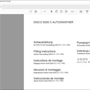 CLAAS Mower DISCO 9200 C AUTOSWATHER Active Float setting DISCO F  FC  FRC Fitting Instructions Manual_DE_EN_FR_IT_ES_RU - PDF DOWNLOAD