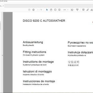 CLAAS Mower DISCO 9200 C AUTOSWATHER Active On-board hydraulic system Fitting Instructions Manual_DE_EN_FR_IT_ES_RU - PDF DOWNLOAD