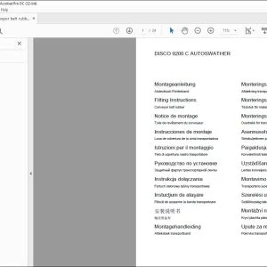 CLAAS Mower DISCO 9200 C AUTOSWATHER Conveyor belt rubber Fitting Instructions Manual_DE_EN_FR_IT_ES_RU - PDF DOWNLOAD