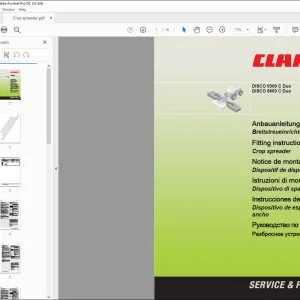 CLAAS Mower DISCO 9300 C Duo 8600 C Duo Adapter for front mower unit Fitting Instructions Manual_DE_EN_FR_IT_ES_RU