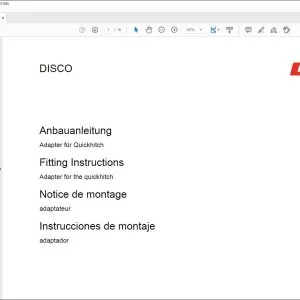 CLAAS Mower DISCO Adapter for the quickhitch Fitting Instructions Manual_DE_EN_FR_IT - PDF DOWNLOAD