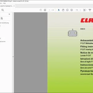 CLAAS Mower DISCO P-CUT mowing bar Fitting Instructions Manual_DE_EN_FR_IT_ES_RU - PDF DOWNLOAD