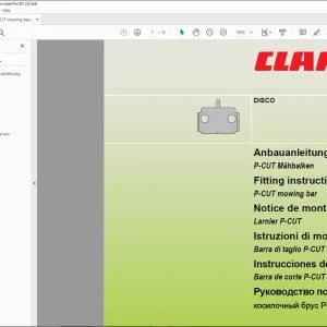 CLAAS Mower DISCO P-CUT mowing bar Fitting Instructions Manual_DE_EN_FR_IT_ES_RU - PDF DOWNLOAD