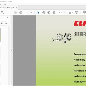 CLAAS SWATHERS LINER 1550 TWIN 1550 TWIN Profil Assembly instructions Manual_DE_EN_FR_IT_ES_NL_DA - PDF DOWNLOAD