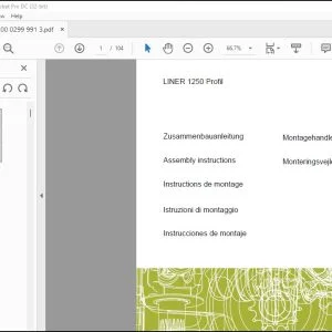 CLAAS Swather LINER 1250 Profil Assembly instructions Manual_DE_EN_FR_IT_ES_RU  - PDF DOWNLOAD