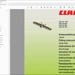 CLAAS TEDDERS VOLTO 1100 900 800 700 Gauge wheel Fitting Instructions Manual_DE_EN_FR_ES_IT_RU - PDF DOWNLOAD