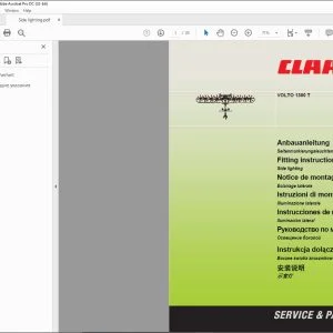 CLAAS Tedders VOLTO 1300 T Side lighting Fitting Instructions Manual_DE_EN_FR_IT_ES_RU_PL_ZH - PDF DOWNLOAD