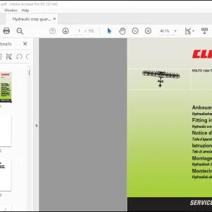 CLAAS Tedders VOLTO 1320 T Hydraulic crop guard Fitting Instructions Manual_DE_EN_FR_IT_ES_RU_DA_NL - PDF DOWNLOAD