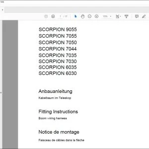 CLAAS Telehandler SCORPION 9055 7055 7050 7044 7035 7030 6035 6030 Boom wiring harness Fitting Instructions Manual_DE_EN_FR_IT_ES_RU - PDF DOWNLOAD