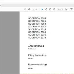 CLAAS Telehandler SCORPION 9055 7055 7050 7044 7035 7030 6035 6030 Camera Fitting Instructions Manual_DE_EN_FR