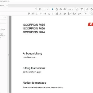 CLAAS  Telehandlers SCORPION 7055 7050 7044 Cardan shaft joint guard Fitting Instructions Manual_DE_EN_FR - PDF DOWNLOAD