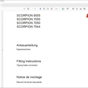 CLAAS Telehandlers SCORPION 9055 7055 7050 7044 Tipping trailer connection Fitting Instructions Manual_DE_EN_FR - PDF DOWNLOAD