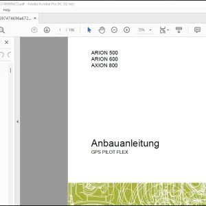 CLAAS Tractor ARION 500 600 800 GPS PILOT FLEX Anbauanleitung Fitting Instructions Manual_DE_EN_FR_ES_IT_RU - PDF DOWNLOAD