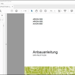 CLAAS Tractor ARION 500 600 800 GPS PILOT FLEX Anbauanleitung Fitting Instructions Manual_DE_EN_FR_ES_IT_RU - PDF DOWNLOAD
