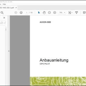 CLAAS Tractor AXION 800 GPS PILOT Anbauanleitung Fitting Instructions Manual_DE_EN_FR_ES_IT_RU - PDF DOWNLOAD