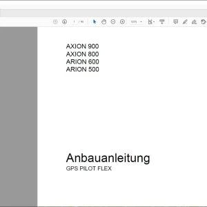 CLAAS Tractor AXION 900 800 600 500 GPS PILOT FLEX  Anbauanleitung Fitting Instructions Manual_DE_EN_FR_ES_IT_RU - PDF DOWNLOAD