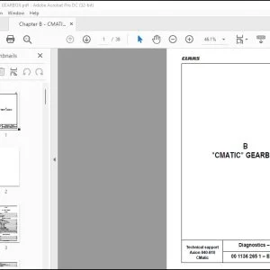 CLAAS Tractor Axion 840-810 B "CMATIC" GEARBOX Technical Systems Manual -  PDF DOWNLOAD