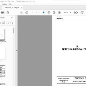 CLAAS Tractor Axion 840-810 B SKRZYNIA BIEGÓW CMATIC Technical Systems Manual - PDF DOWNLOAD