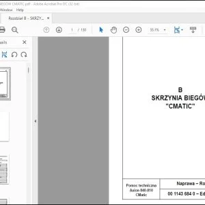 CLAAS Tractor Axion 840-810 B SKRZYNIA BIEGÓW CMATIC Technical Systems Manual - PDF DOWNLOAD