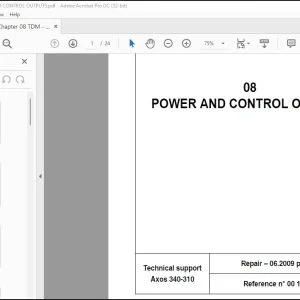 CLAAS Tractor Axos 340-310 08 POWER AND CONTROL OUTPUTS Technical Systems Manual - PDF DOWNLOAD