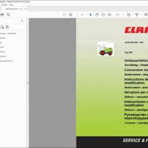 CLASS JAGUAR 900 - 830 Typ 493 Reinforcement + damper Conversion instructions Manual_DE_EN_FR_IT_ES_RU -  PDF DOWNLOAD