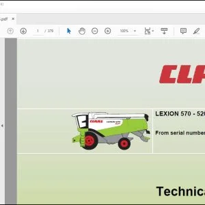 CLaas Combine LEXION 570 - 520 Montana Electric Technical Systems Manual - PDF DOWNLOAD