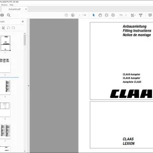 CLaas Combine LEXION CLAAS Autopilot Fitting lnstructions Manual_DE_EN_FR - PDF DOWNLOAD