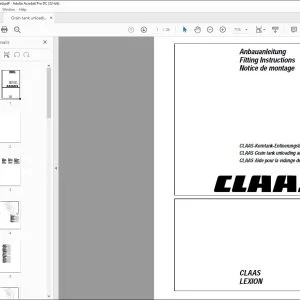 CLaas Combine LEXION CLAAS Grain tank unloading aid Fitting lnstructions Manual_DE_EN_FR - PDF DOWNLOAD